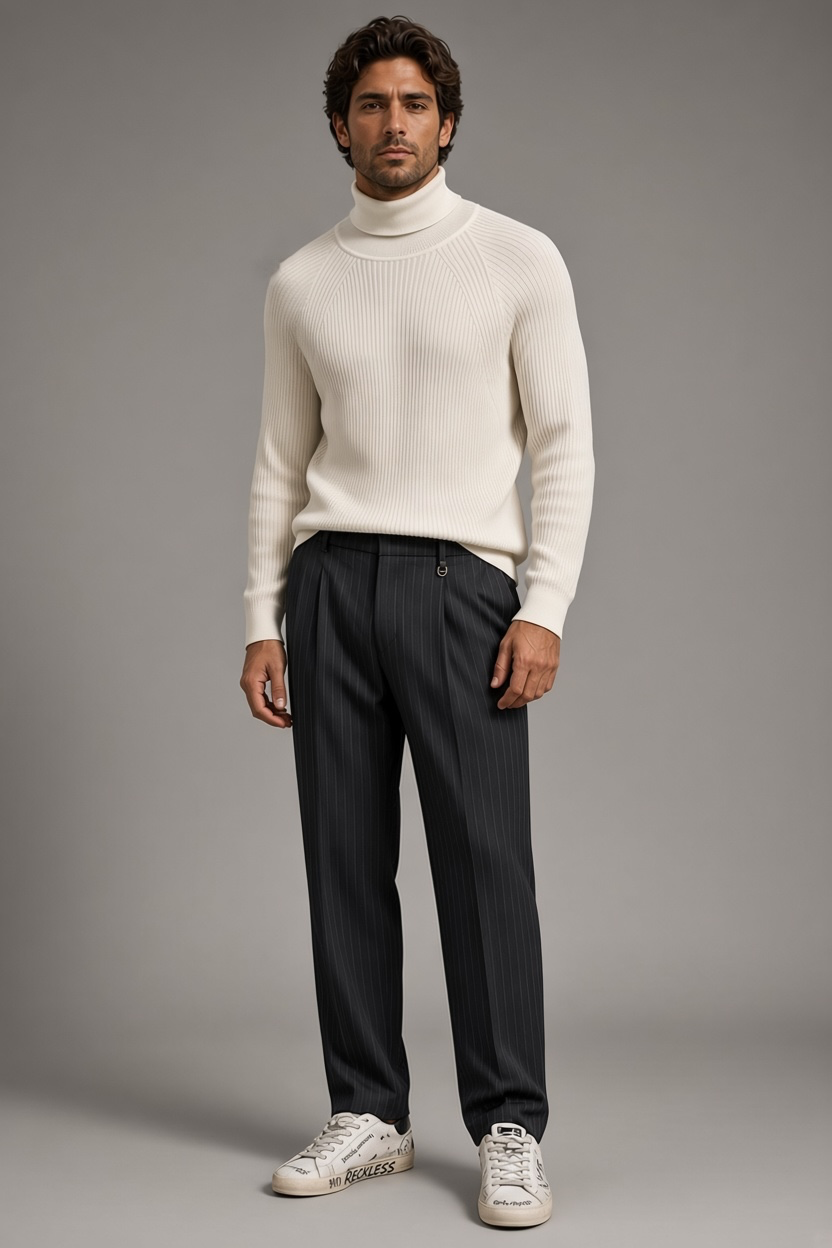Col roulé Antony Morato Roland, coloris Blanc